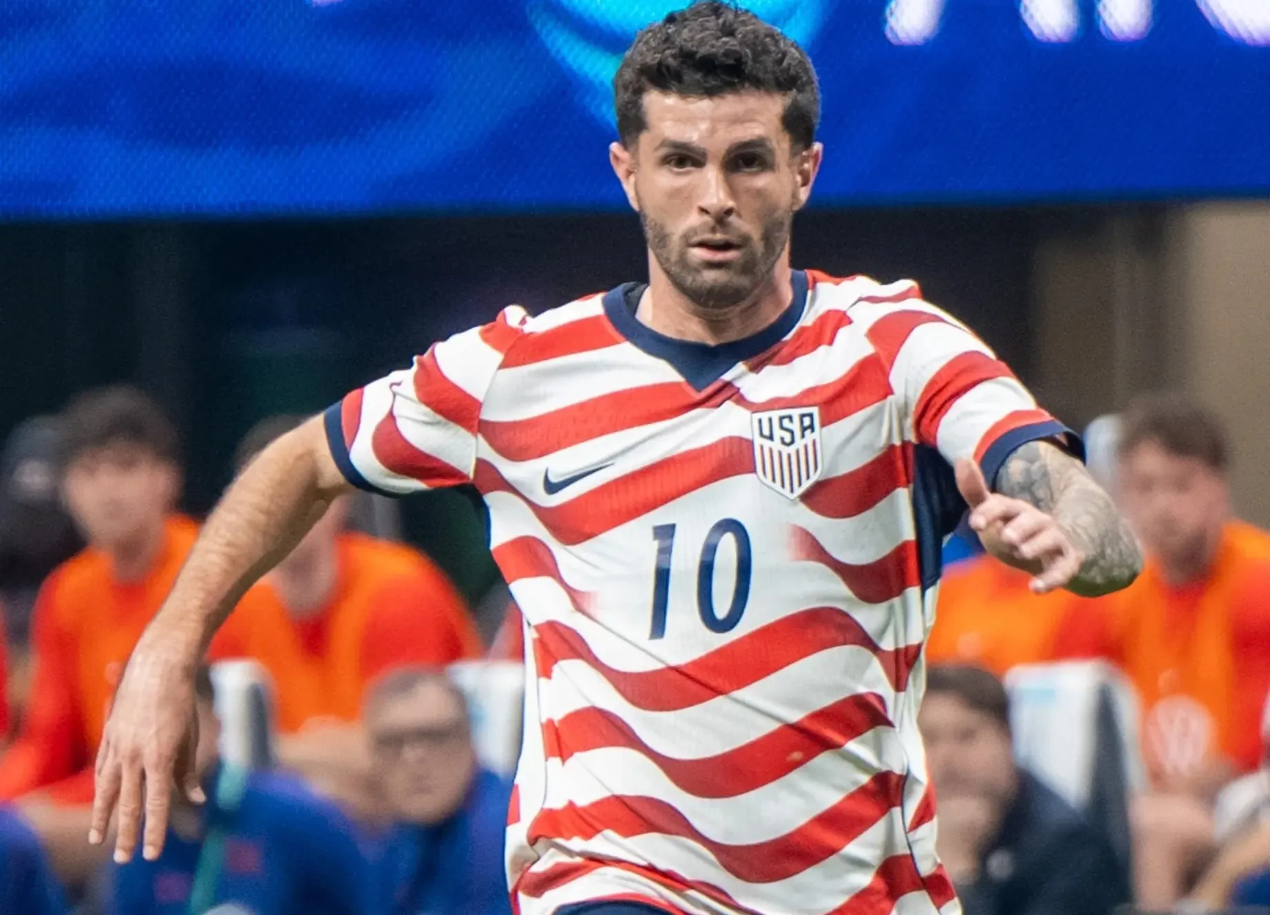 Christian Pulisic in action for the USA