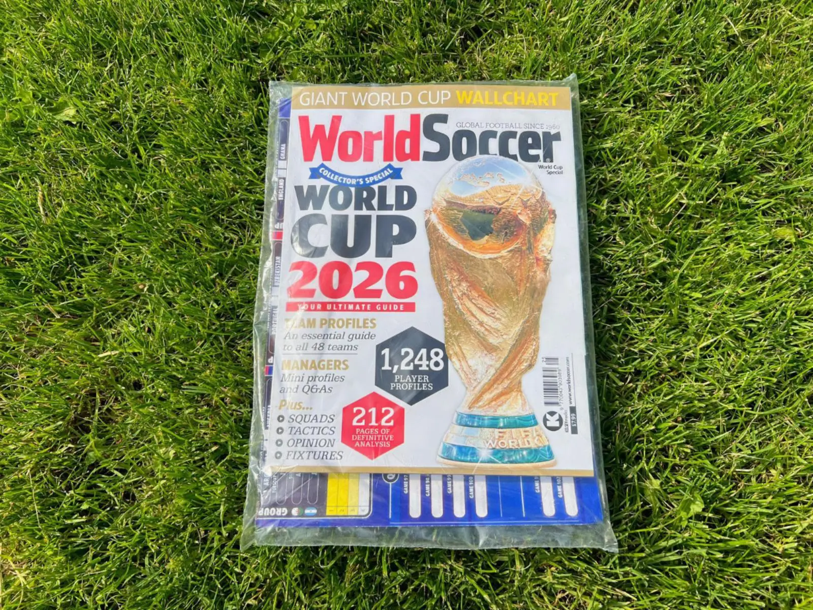 World Soccer World Cup 2026 Collector's Special magazine on grass